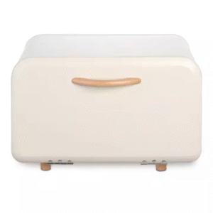 Metal Bread Box Storage Tin for Kitchen With Drop Down Door Bread Bin Set