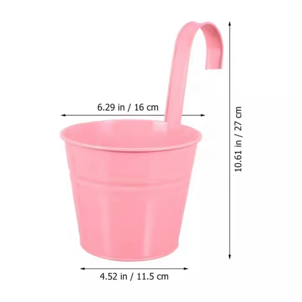 Metal Bucket Gardening Pot Modern Home Decor Outdoor Patio Hanging Planter for Garden High Indoor Decoration Garden Pots - Image 5