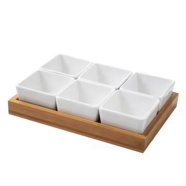 Creative New Products Ceramic Bamboo Box Platter Fashion Home Snack Platter - Image 3