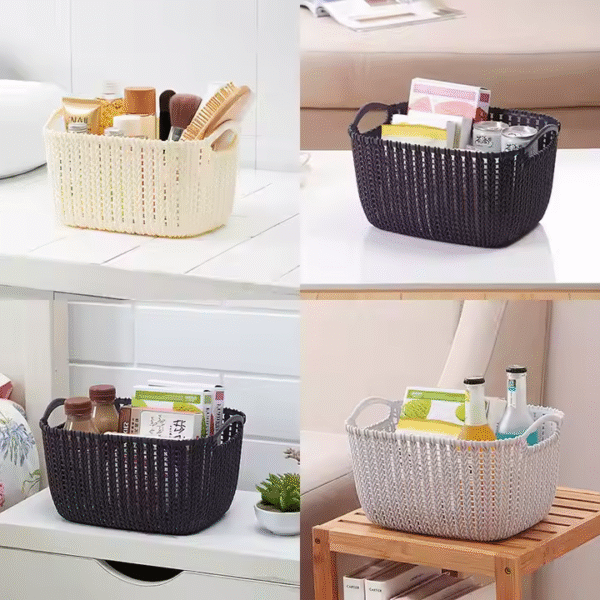 Plastic Storage Basket Storage Baskets Large Kitchen Bathroom Baskets - Image 5