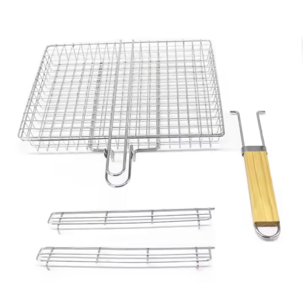 Folding Barbecue Basket Portable Stainless Steel Grill Baskets BBQ Grill for Picnics Camping - Image 4