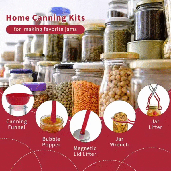 Non slip Large Canning Kits Tools for Making Favorite Jam 7 Piece Stainless Steel Home Jar Canning Kit - Image 2