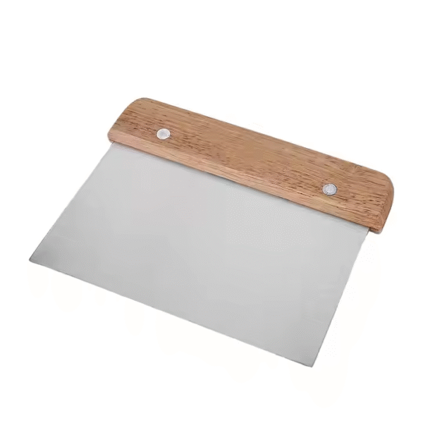 Hot Sale Multifunction Pastry Scraper Wood Handle Dough Cutter Stainless Steel Dough Scraper - Image 6