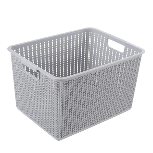 Bathroom Storage Organizer Boxes Plastic Storage Basket with Handle - Image 4