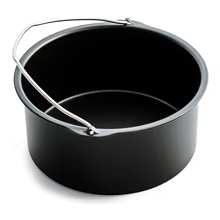 Wholesale Non-stick Cake Bucket Baking Pan Oven Frying Basket Air Fryer Accessories French Fries Baskets Cake Bucket Baking Pan