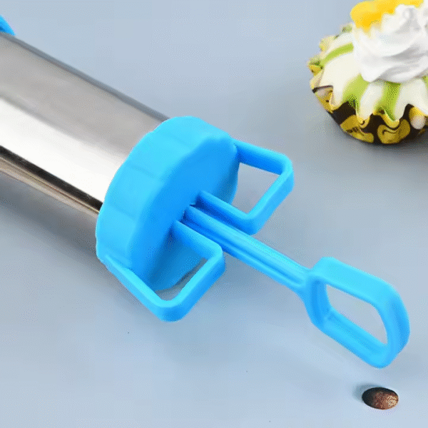 Stainless Steel Cake Press Gun Kit With 3 Icing Tips and a Spatula Pastry Gun - Image 5