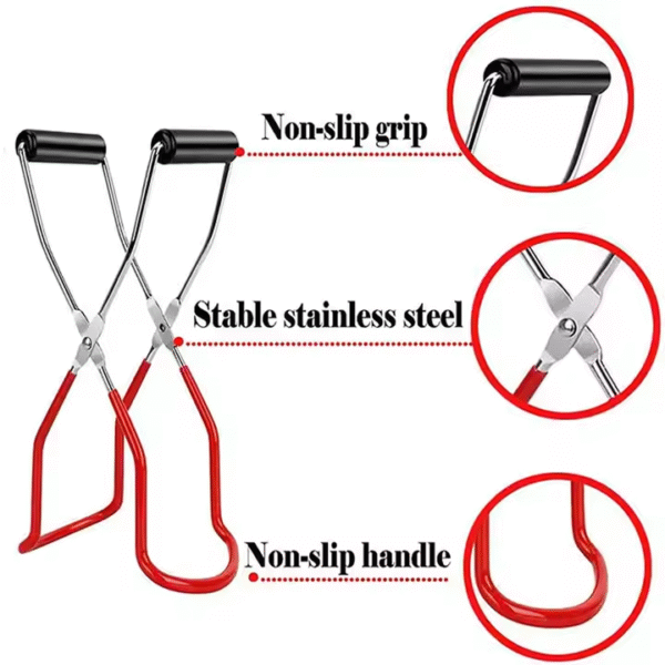 Non slip Large Canning Kits Tools for Making Favorite Jam 7 Piece Stainless Steel Home Jar Canning Kit - Image 5