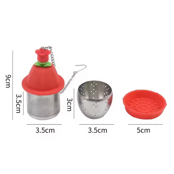 Wholesale Hot Sale Tea Filter Creative New 304 Stainless Steel Tea Infuser Silicone Tea Strainer - Image 2