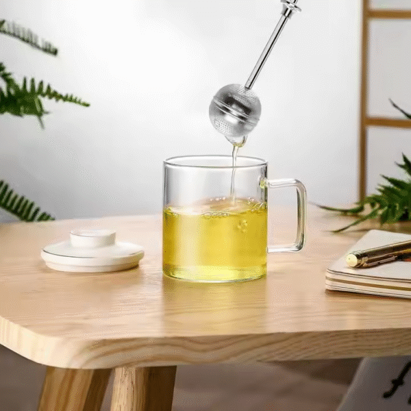 Stainless Steel Mesh Sink Foldable with Long Handle Tea Ball Loose Leaf Tea Strainer - Image 6