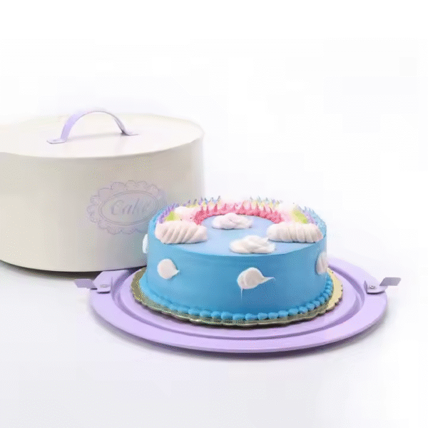 Metal Cake Storage Container for Birthday Kitchen Tin Box - Image 3