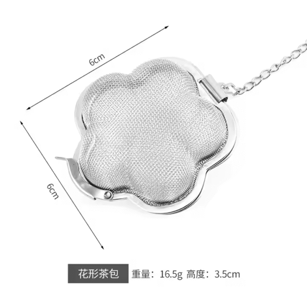 Flower Shaped Loose Leaf Tea Infuser Ball, Stainless Steel Flower Bloom Fine Mesh Hot Tea Infuser Tea Strainer Ball, 2-Inch - Image 5