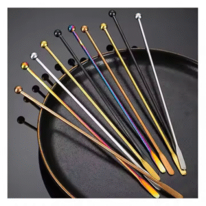 Gold Metal Drink Stirrers