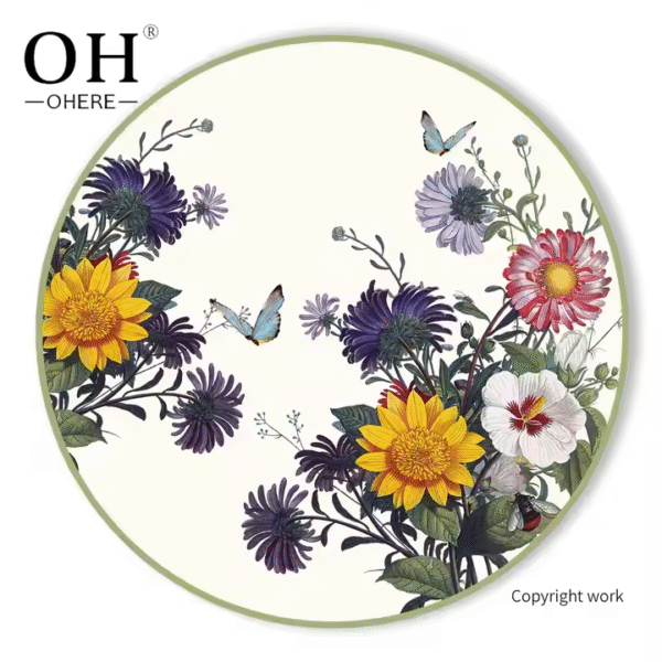 Modern Ceramic Dinnerware Set Golden Rim Ideal for Weddings Restaurants Events Customizable Round Plates - Image 3