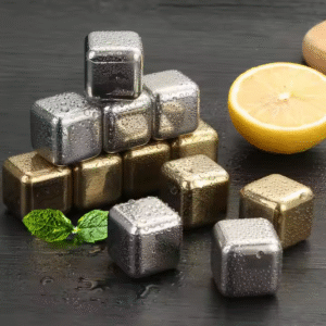 Bar Whiskey Accessory Stainless Steel Ice Cubes Without Watering Them Down for Chilling Drinks