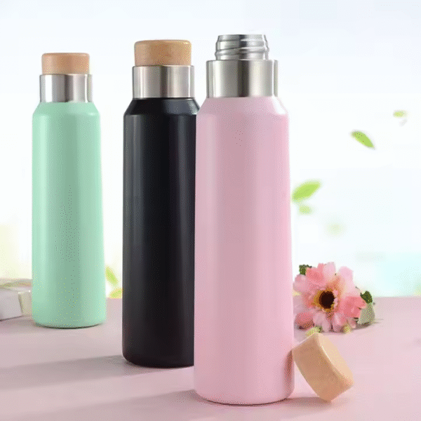 Custom logo Sports Wood Grain Insulated Double Wall 304 Stainless Steel Flasks Cups Kids Tumbler Water Bottles - Image 5