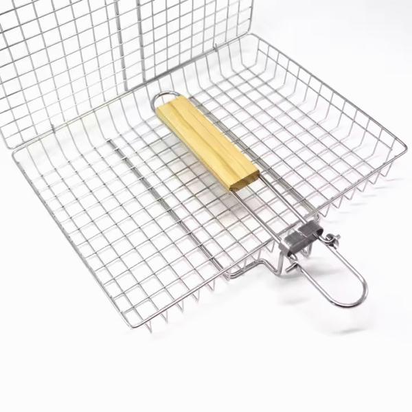 Folding Barbecue Basket Portable Stainless Steel Grill Baskets BBQ Grill for Picnics Camping - Image 3