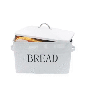 Bread Bin Organized Metal Storage Container Home Kitchen Space-Saving Countertop Bread Box