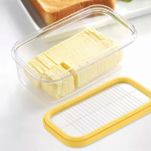 Kitchen Stainless Steel Wire Butter Keeper and Cheese Cutting Crisper with Lid Baking Cutter for Home or Camping