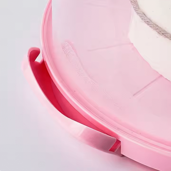 10inch Large Household Birthday Cheesecake Box Pink Reusable Plastic Portable Box - Image 4