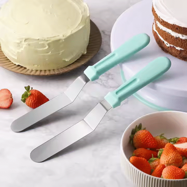 Stainless Steel Blade Angled Icing Spatula Cake Decorating Frosting Spatula Cake Baking Smoother Scraper - Image 2