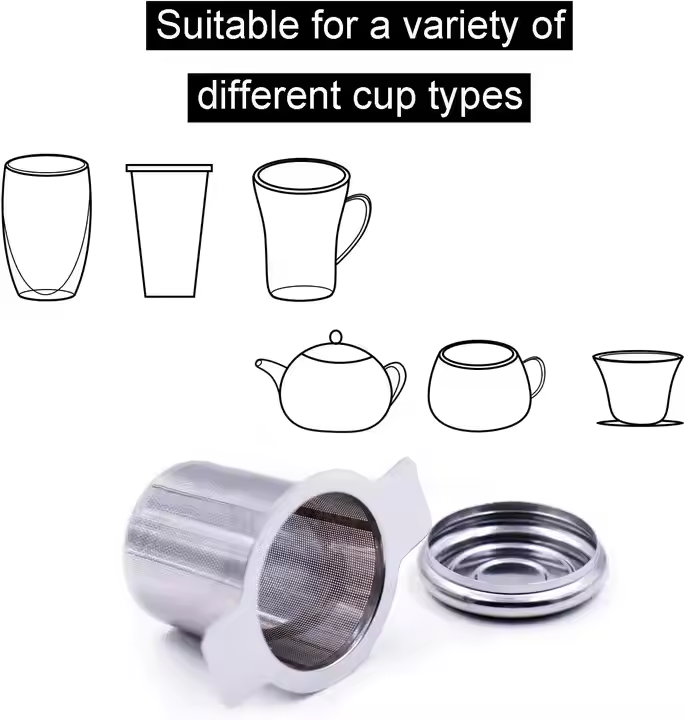 High Quality Custom Tea Infuser 304 Stainless Steel Tea Strainer Loose-Leaf Tea Infuser Filter Diffuser - Image 4