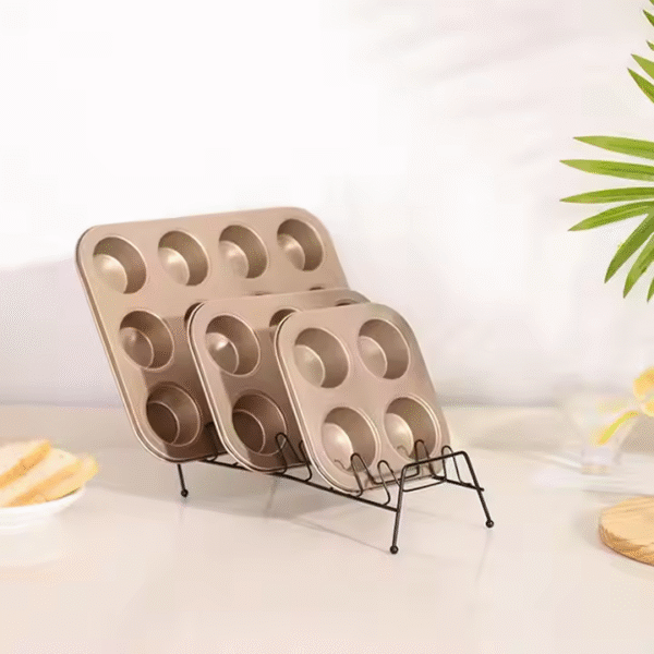 Mini Muffin Round Mold DIY Cupcake Cookies Baking Pan Non-Stick Steel Cake Mold Biscuit Muffin Pan Baking Pan - Image 3