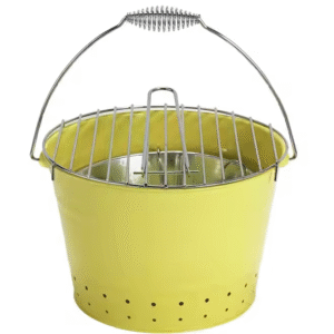 Portable Outdoor Barbecue Grill Galvanized Steel Cooking Tools Charcoal BBQ Grill Bucket with Handle