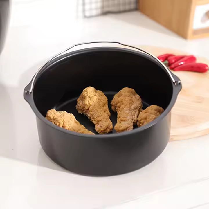 Wholesale Non-stick Cake Bucket Baking Pan Oven Frying Basket Air Fryer Accessories French Fries Baskets Cake Bucket Baking Pan - Image 4