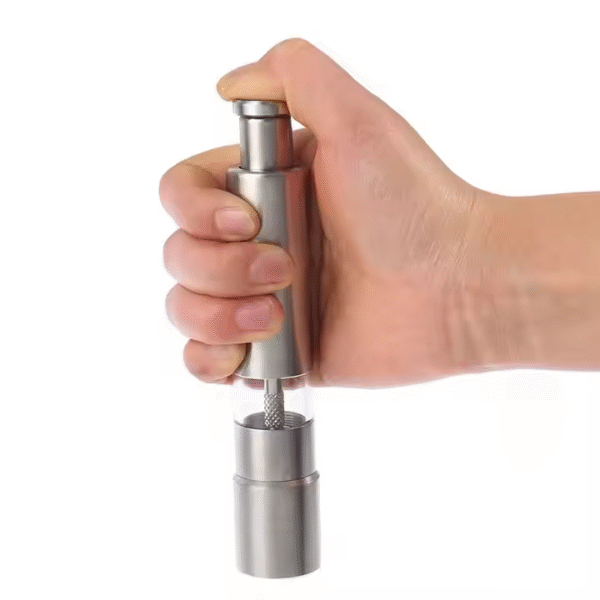 Thumb Pepper Grinder Stainless Steel Salt Grinder Pepper Mill Single Hand Mini Salt Grinder - Image 4