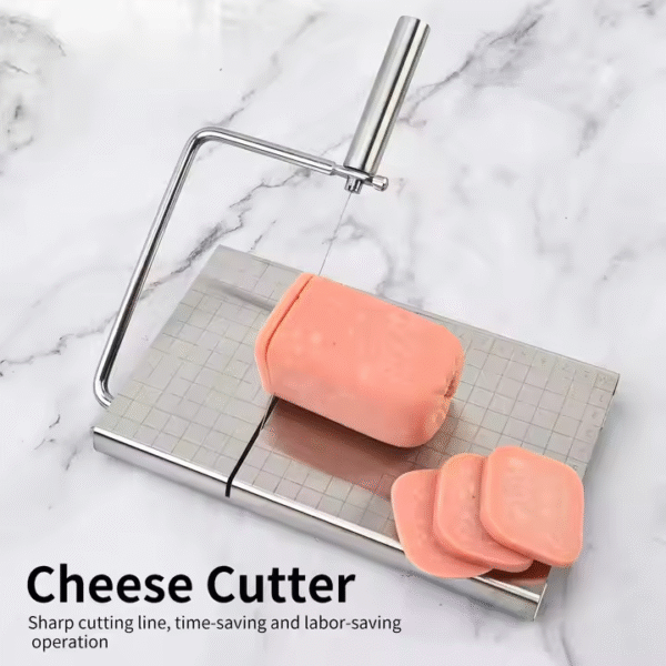 Kitchen Gadget Stainless Steel Cheese Slicer Wire Cheese Cutter Tool Wwith Board High Quality Home Manual Butter Block Cutter - Image 2