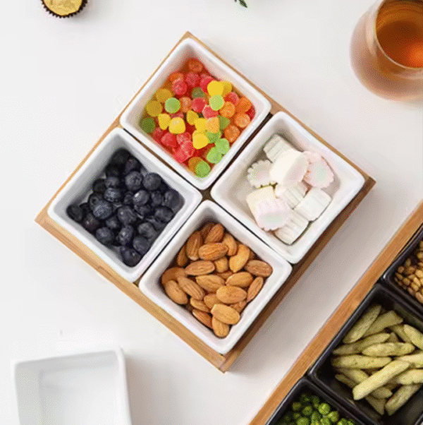 Creative New Products Ceramic Bamboo Box Platter Fashion Home Snack Platter - Image 5