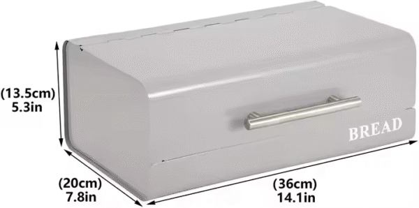 Customized Powder Coated Metal Case Box Storage Vintage Tin Stainless Steel Kitchen Large Aluminum Handle Bread Bin - Image 3