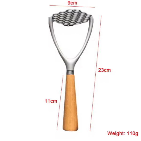 Wood Carrot Food Masher Ricer Aluminium Alloy Potato Masher - Image 3