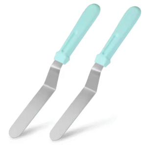 Stainless Steel Blade Angled Icing Spatula Cake Decorating Frosting Spatula Cake Baking Smoother Scraper
