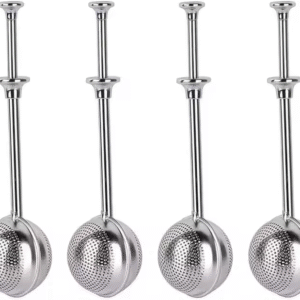 Stainless Steel Mesh Sink Foldable with Long Handle Tea Ball Loose Leaf Tea Strainer