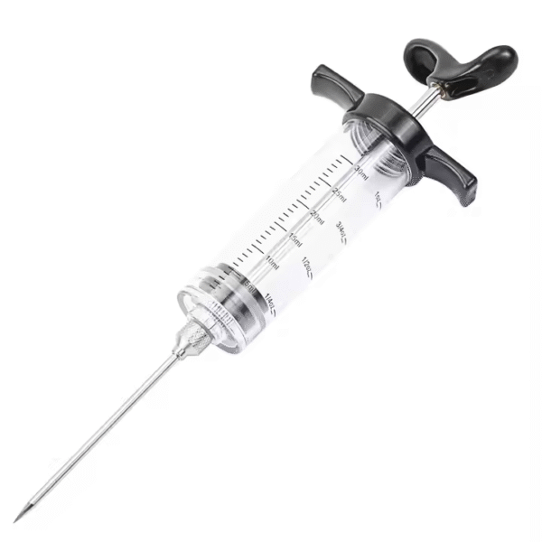 Stainless Steel Meat Syringe with Screw-on Meat Needle