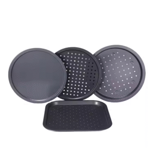 Customized Size 35cm Detachable Pizza and Pie Dish Pan Nonstick Carbon Steel Pizza Pan