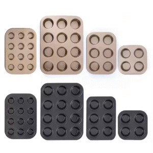 Mini Muffin Round Mold DIY Cupcake Cookies Baking Pan Non-Stick Steel Cake Mold Biscuit Muffin Pan Baking Pan