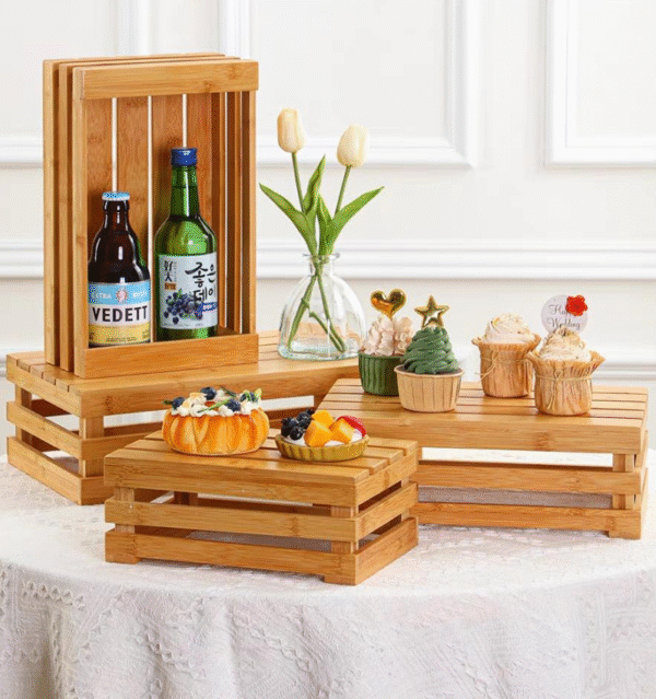 Decorative Wood Crates Box Nesting Crates Storage Container Farmhouse Decorative Wooden Storage Boxes Rustic Wooden Crates - Image 2