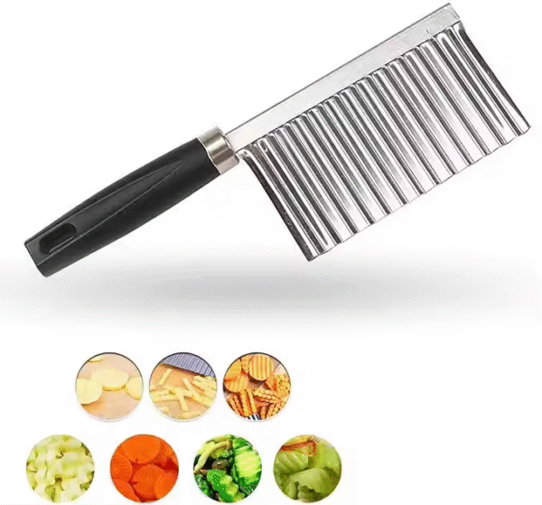 Kitchen Stainless Steel Potato Slicer French Fry Cutter Crinkle Cutter Knife Potato Carrot Slicer With Wave Shape - Image 6