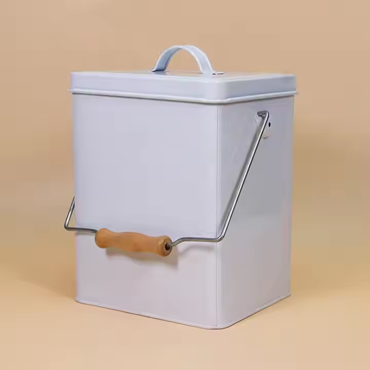 Metal Dog Food Storage Container Pet Food Canister with Food Scoop - Image 3