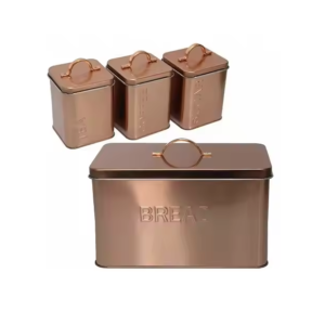 High Quality Metal Bread Box with Cover for Kitchen Food Storage