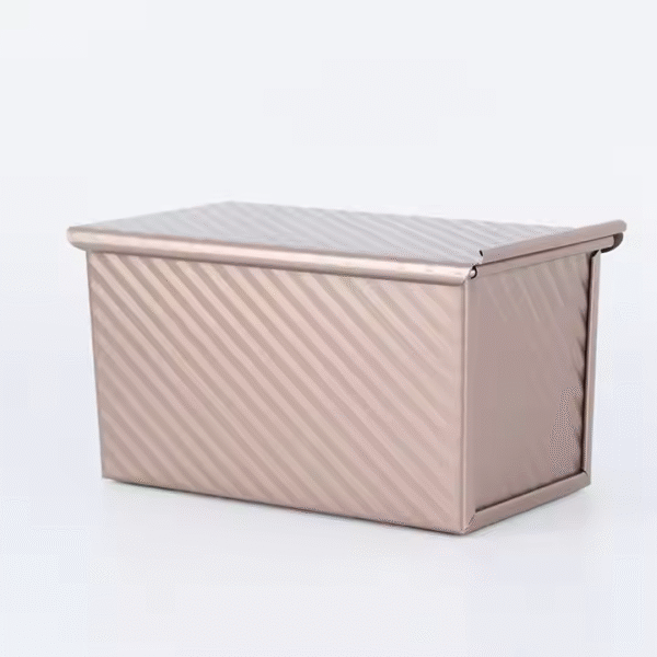Wholesale Stainless Steel Rectangular Gold Toast Mold Box Lid 450g Bread Baking Cake Mold Non-Stick Alluminumed Steel Loaf Pan - Image 6