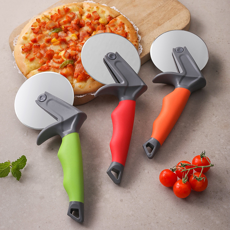Stainless Steel Pizza Roller Knife Pancake Cutter Cheese Cutter - Image 4
