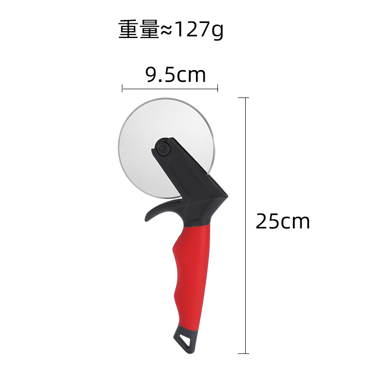 Stainless Steel Pizza Roller Knife Pancake Cutter Cheese Cutter - Image 6