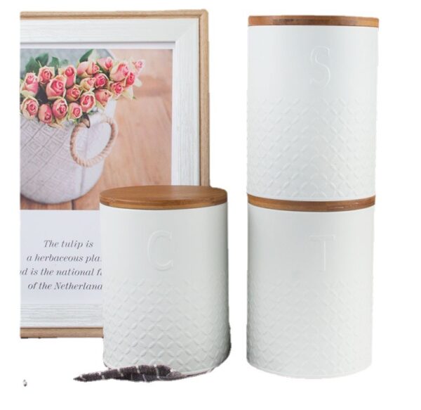 Decor Kitchen Metal Sugar Storage Household Stainless Steel Canister for Coffee Tea - Image 6