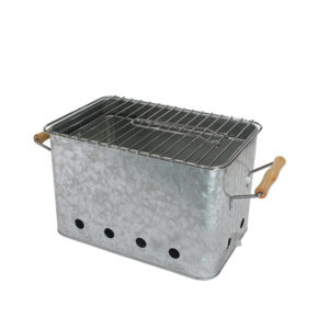 Portable BBQ Bucket Charcoal Grill Bucket Outdoor Coal Holder Barbecue Charcoal Grill for Camping