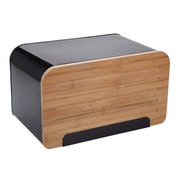 Large Stainless Steel Bread Box with Bamboo Lid for Kitchen Counter - Image 2