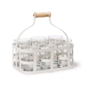 Customized 6-Bottle Wine Rack with Galvanized Steel Beer & Milk Bottle Storage Beverage for Party