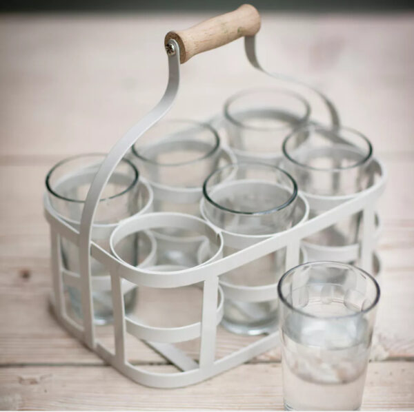 Customized 6-Bottle Wine Rack with Galvanized Steel Beer & Milk Bottle Storage Beverage for Party - Image 2